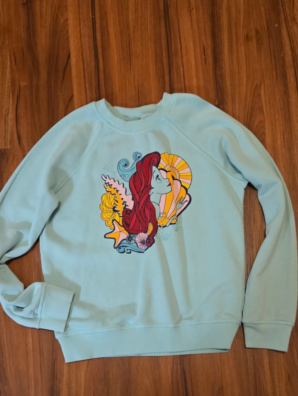 Hanna Andersson Disney Light Blue Mermaid Sweatshirt and Tulle Skirt